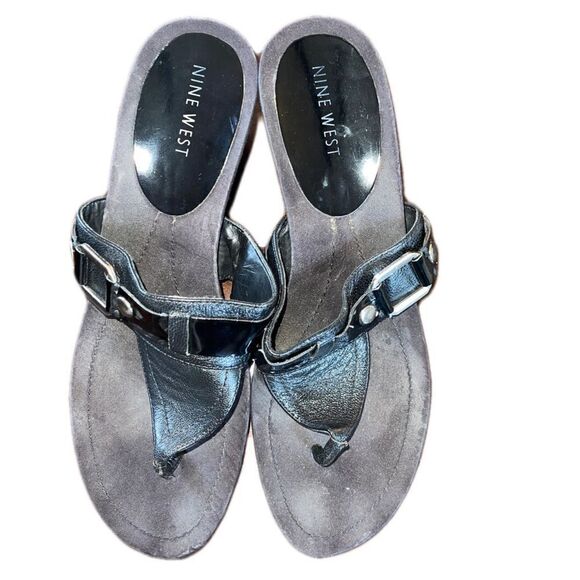 Nine West Black Size 8 1/2 Sandals - Picture 1 of 7